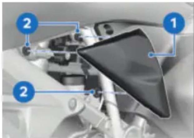 BMW R 1250 RT (2023) - Dépose du cache de jambe suspension - 1