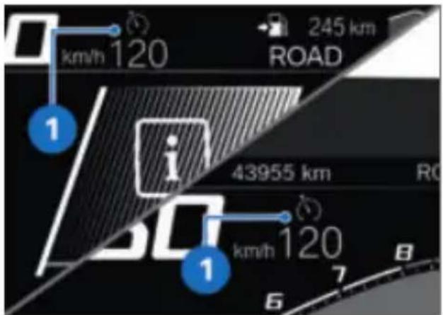 BMW R 1250 R (2023) - Affichage lors du réglage (informations de limite de vitesse non actives) - 1