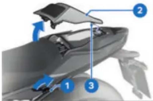 BMW R 1250 R (2023) - Déposer la coque de selle passager - 1