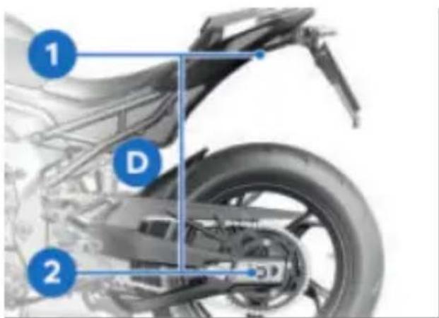 BMW S 1000 RR (2023) - Réglage de la précontrainte de ressort sur la roue arrière - 1