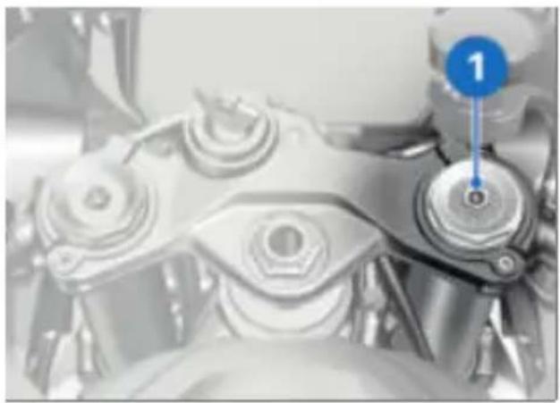 BMW S 1000 RR (2023) - Régler l'amortissement en détente de la roue avant - 1
