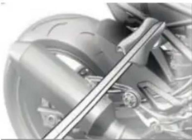 BMW S 1000 RR (2023) - Basculement latéral du véhicule au béquillage - 2