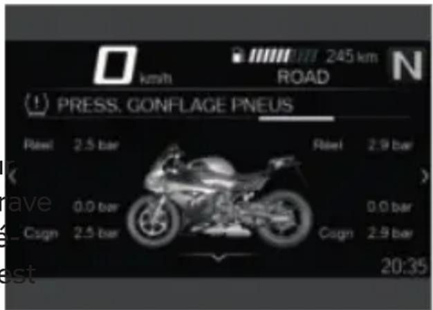 BMW S 1000 RR (2023) - Pression de gonflage des pneus - 1