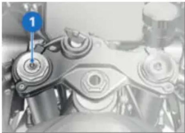 BMW S 1000 RR (2023) - Régler l'amortissement en compression de la roue avant - 1