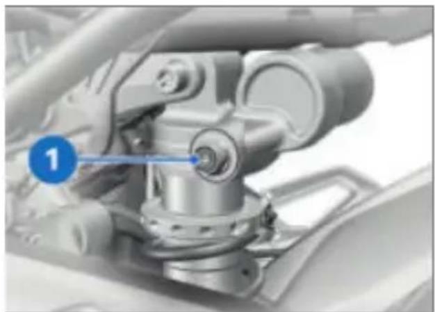 BMW S 1000 RR (2023) - Réglage de l'amortissement de l'étage de compression de la roue arrière - 2