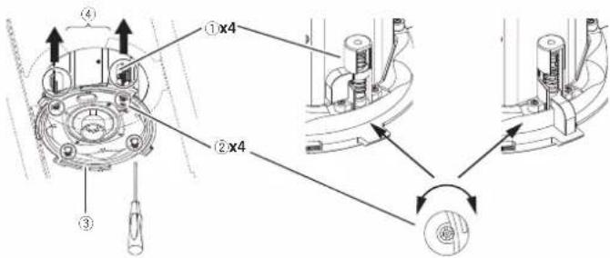 PIONEER CM-C54T - Fastening the Loudspeaker to the Ceiling - 1
