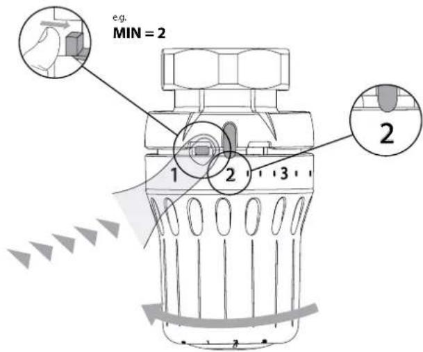 DANFOSS React M30x1.5 - Temperature Limitation | Temperaturbegrenzung | Limite de température | Limitación de temperatura (MINIMUM) - 4