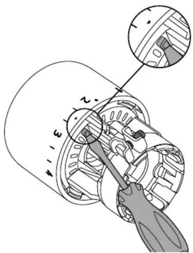 DANFOSS Aero RA/V - Temperature Limitation | Temperaturbegrenzung | Limite de température | Limitación de temperatura (MINIMUM) - 3