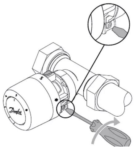 Technical diagram of a mechanical assembly with labeled parts and an inset detail showing a close-up view of a component.