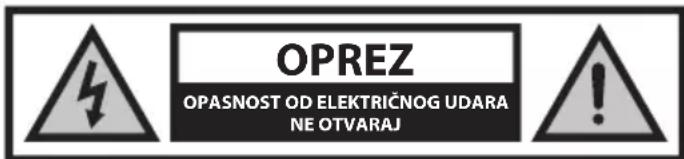 OPREZ OPASNOST OD ELEKTRIČNOG UDARA NE OTVARAJ