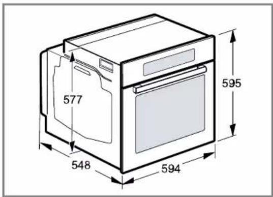 BOSCH HBG7341B1 - Dimensions de l'appareil - 1