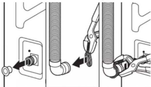 WHIRLPOOL WTW4957PW - Attach drain hose to drain port - 1