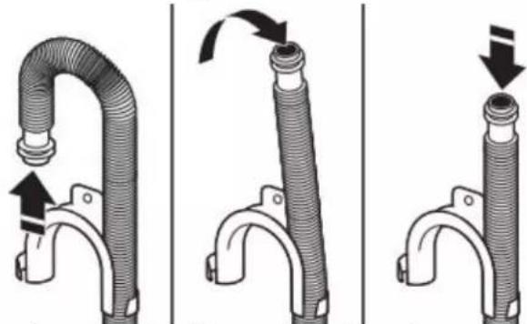 WHIRLPOOL WTW4957PW - Remove drain hose form (floor drain installations only) - 1
