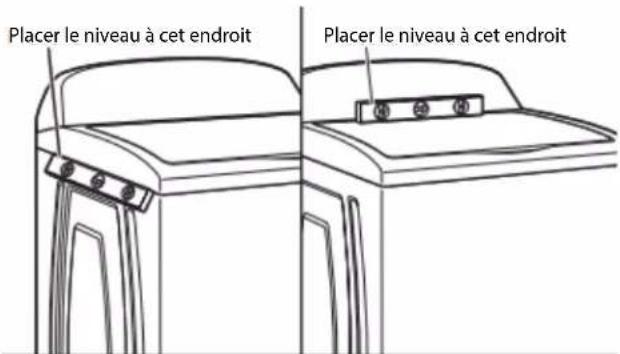 WHIRLPOOL WTW4957PW - Vérifier le bon aplomb de la laveuse - 1