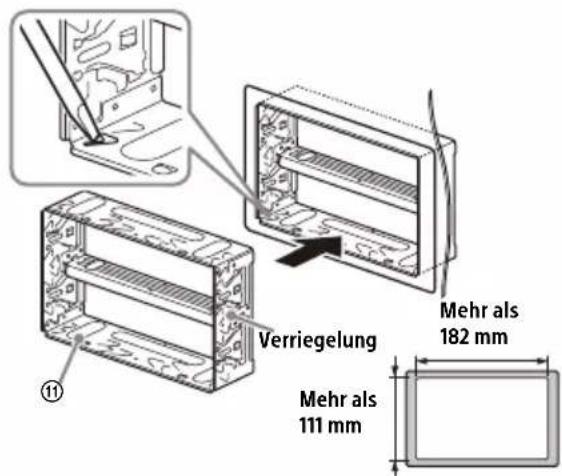 SONY XAV-AX6050 - Montieren des Gerats im Armaturenbrett - 1
