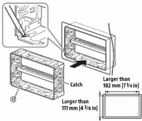 SONY XAV-AX6050 - Mounting the unit in the dashboard - 1