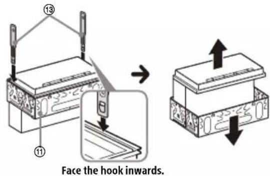 SONY XAV-AX6050 - Removing the mounting sleeve - 1