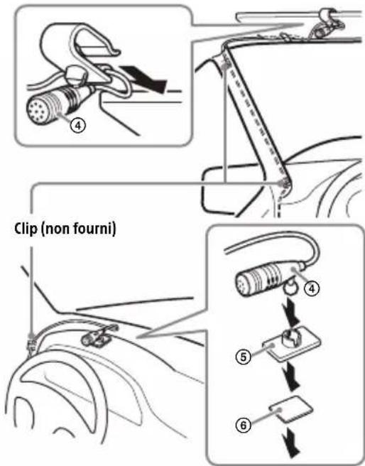 SONY XAV-AX6050 - Installation du microphone - 1