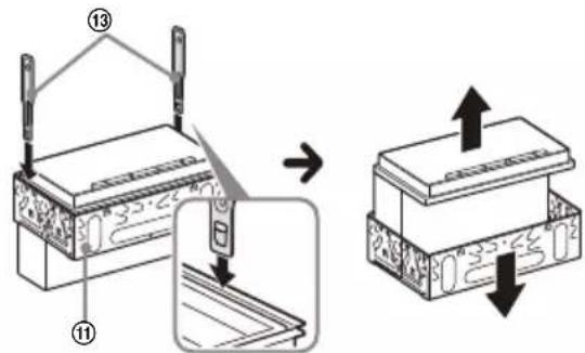 SONY XAV-AX6050 - Het montageframe verwijderen - 1
