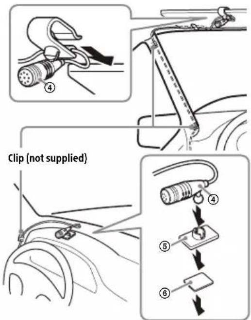 SONY XAV-AX6050 - Installing the microphone - 1