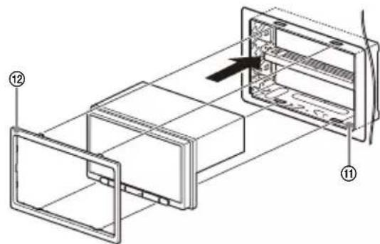 SONY XAV-AX4050 - Mount the unit onto the mounting sleeve ⑪. - 1
