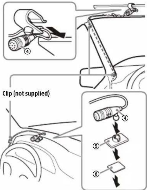 SONY XAV-AX4050 - Installing the microphone - 1