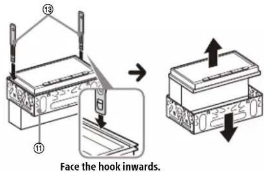 SONY XAV-AX4050 - Removing the mounting sleeve - 1