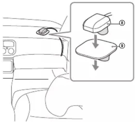 SONY XAV-AX4050 - Installieren der GPS-Antenne - 1