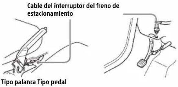 SONY XAV-AX4050 - ③ Al cable del interruptor del freno de estacionamiento - 1