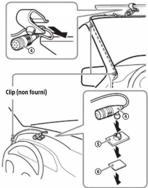 SONY XAV-AX4050 - Installation du microphone - 1