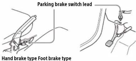 SONY XAV-AX4050 - ③ To the parking brake switch lead - 1