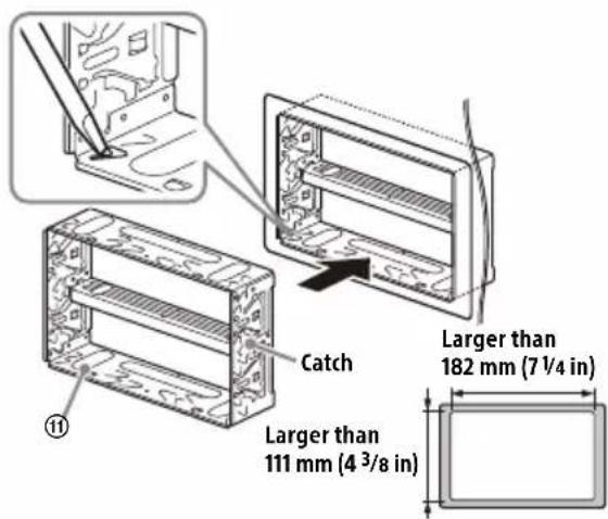 SONY XAV-AX4050 - Mounting the unit in the dashboard - 1
