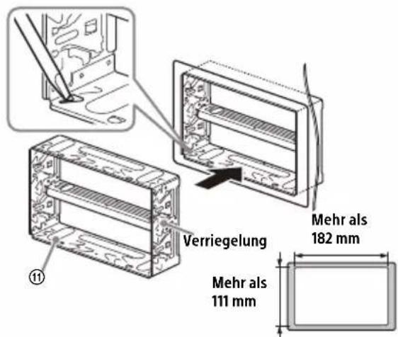 SONY XAV-AX4050 - Montieren des Geräts im Armaturenbrett - 1