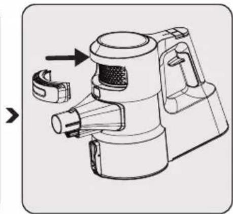 GRUNDIG VCP 9131 - Rengöring av EPA E12- och utloppsskumfilter - 8
