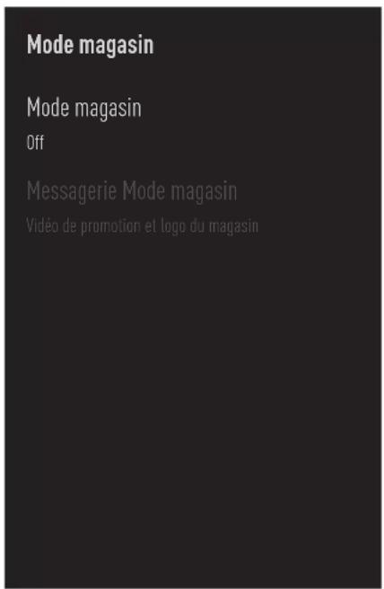 GRUNDIG 50GGU7900B - Paramètres du mode magasin - 1