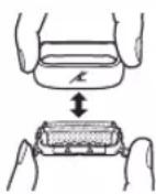 PANASONIC ES-LT4B - ▶ Replacing the system outer foil - 1