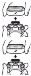 PANASONIC ES-LT4B - ▶ Attaching the outer foil section - 1