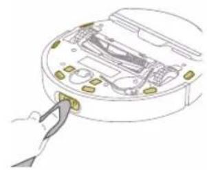 PHILIPS HomeRun 3000 Series Aqua XU3000 - Чистење на главните тркалца и на предното вртливо тркалце - 2