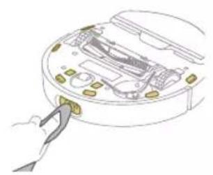 PHILIPS HomeRun 3000 Series Aqua XU3000 - Cleaning the main wheels and the front caster wheel - 2