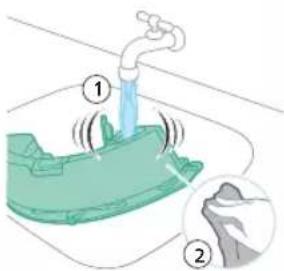 PHILIPS HomeRun 3000 Series Aqua XU3000 - Curățarea rezervorului de apă - 2
