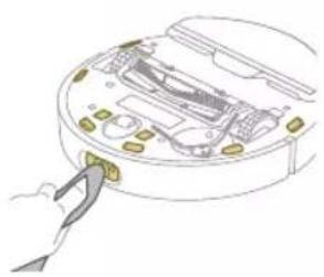 PHILIPS HomeRun 3000 Series Aqua XU3000 - Limpiar las ruedas principales y la rueda giratoria delantera - 2