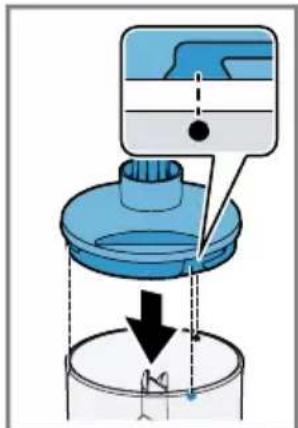 Diagram illustrating a mechanical or fluid system with labeled components and directional arrows indicating flow or movement.