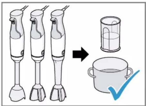 Diagram showing three hair blisters transforming into a container and a cooking pot, with a blue checkmark indicating the cooking step.