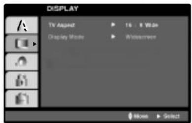 DISPLAY TV August Display Mode 16 : 8 Wide Wide screen More Select