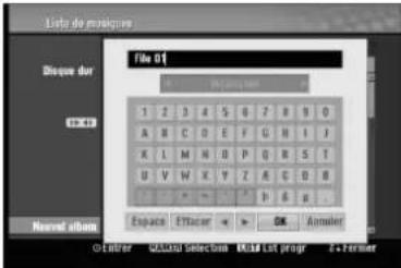 LG LRH-890 - Attribution de nom à un fichier sur le disque dur - 2