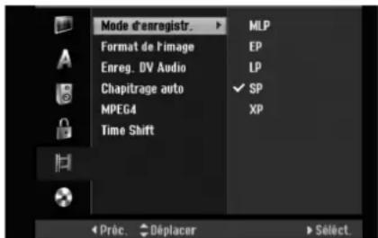 LG LRH-890 - Réglages de l'enregistrement - 1