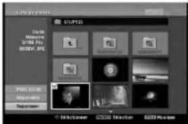 LG LRA-750 - Effacer un fichier/dossier JPEG de la carte mémoire (LRA-760 uniquement) - 1
