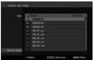 Liste de fims HDD Backlog B Thèmes FOLDER 01 FOLDER 02 FOLDER 03 File 01.avi File 01.smi File 02.avi File 03.avi File 03.smi Neuvel album © SÉLÉCT ©2020 Selection ©2020 Photo