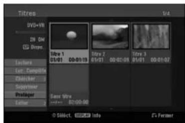 Titres 1/4 DVD+VR 29 ON 50 Drops Lectors Est. Complete Charter Supprimer Prelager Editor Titre 1 01/01 00:01:19 Sens Titre info: 07:00:00 Titre 2 01/01 00:01:08 Titre 3 01/01 00:01:07 © Select, 📄Enter Info Former