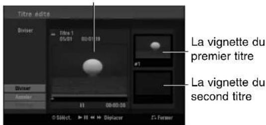 Titre edite Diviser Titre 1 01/01 00:00:19 a1 Diviser Annuler 11 00:00:00 © SAMot. ▶ III ◆ ◆ Deplacer La vignette du premier titre La vignette du second titre F- Former